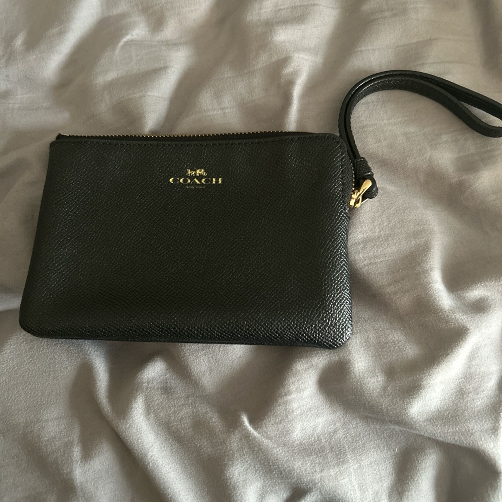 Coach Black Wristlet Clutch